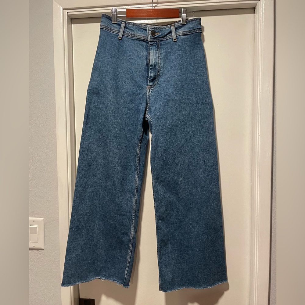 Zara High-Waisted Sailor Straight (Marine)  Jeans